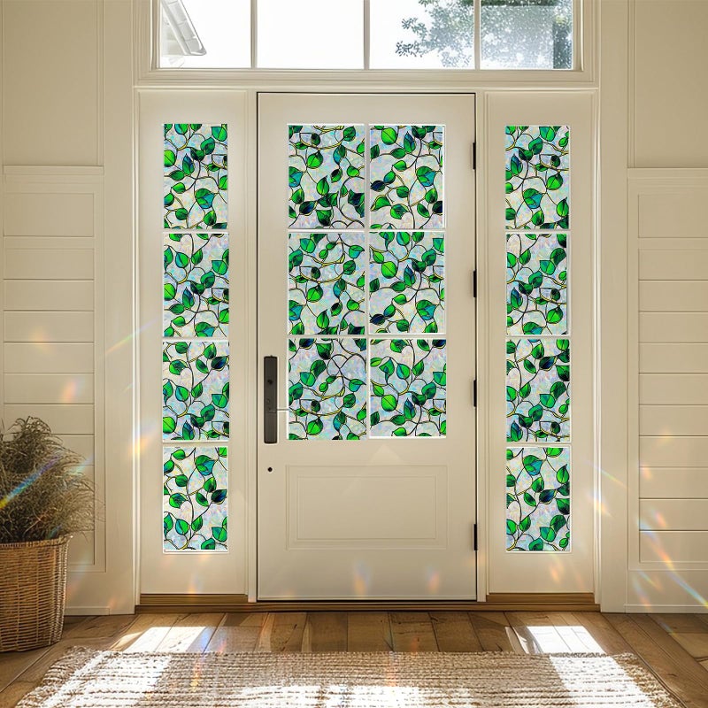 SOMWISE Rainbow Window Privacy Film,Heat Control,UV Blocking,Anti-Glare,Day & Night Privacy Protection & Decoration for Home, Bathroom,Glass Door,Static Cling,Renter-Friendly with Installation Tools - Image 4
