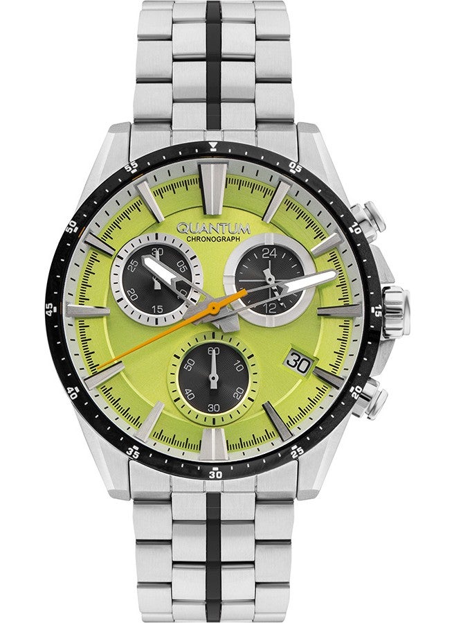Quantum Steel Strap Men's Waterproof Wristwatch 