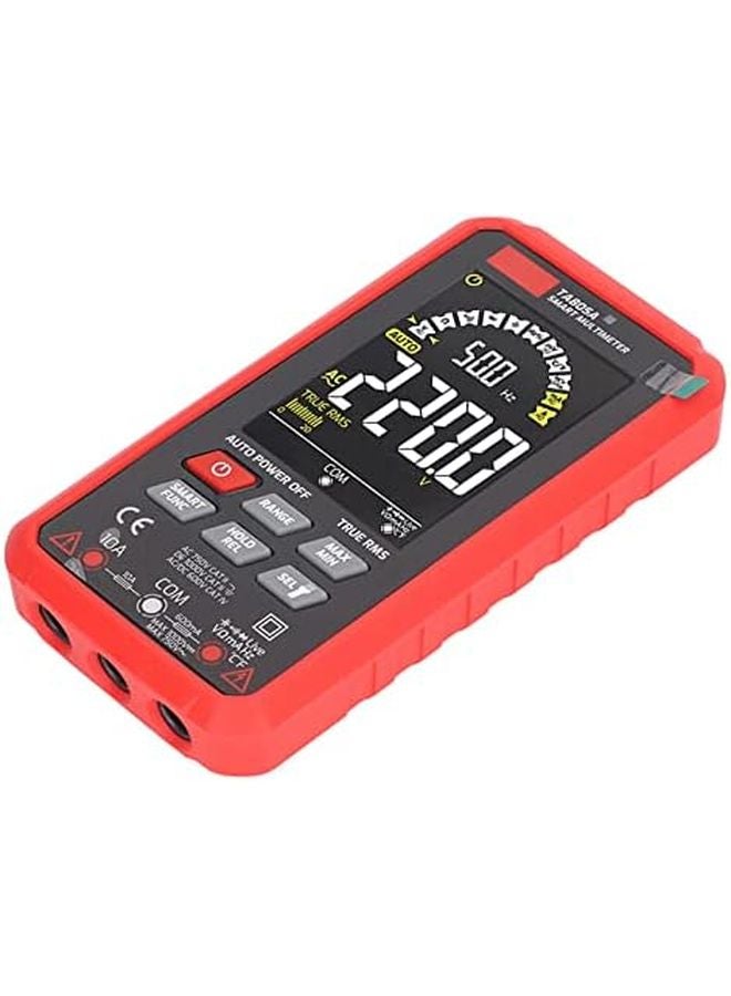 Smart Auto Ranging Digital Multimeter Voltage Current Resistance Tester Red ABS 73x51mm - Image 4