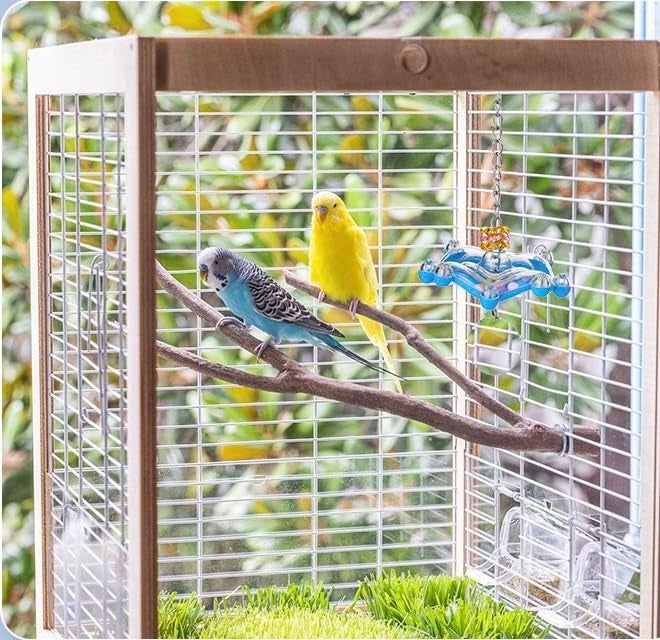 KUTKUT Conure Rotating Wheel Toy Parakeet Spinning Toys Parrot Rattle Toys Bird Hanging Toys Bird Cage Accessories for Small Medium Parrots - Image 5