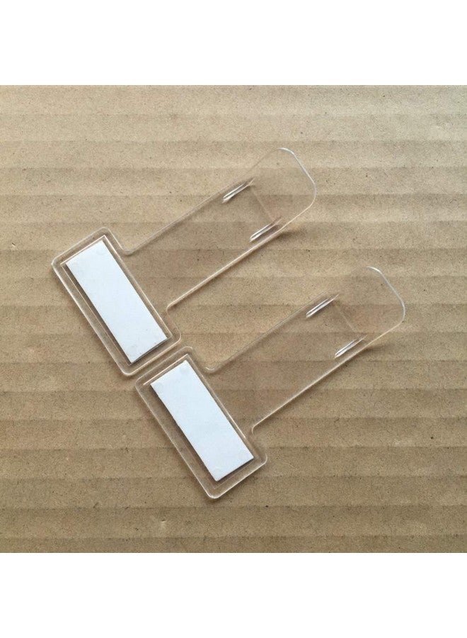 HEALLILY Transparent Windshield Plastic Parking Ticket Holder Clip Car Bill Ticket Holder With Adhesive Tape For Car Windscreen Window 2Pcs - Image 2