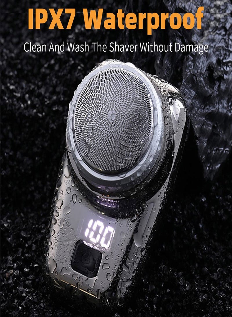 NIBEMINENT Mini Shaver, Electric USB Pocket Shaver with LED Charge Indicator UK, Rechargeable, Portable Face Razor, Travel Beard Trimmer for Men, Gift Father, Boyfriend, Husband - Image 4