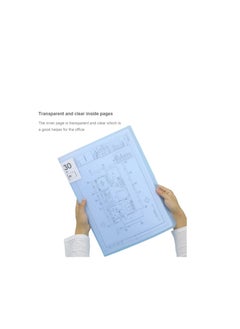 Generic A3 Diamond Painting Pictures Album, Diamond Painting Storage Presentation Book, Diamond Art Portfolio Folder with 30 Clear Pockets, Diamond Painting Art Protectors Portfolio (Blue, Pink）  - Image 3