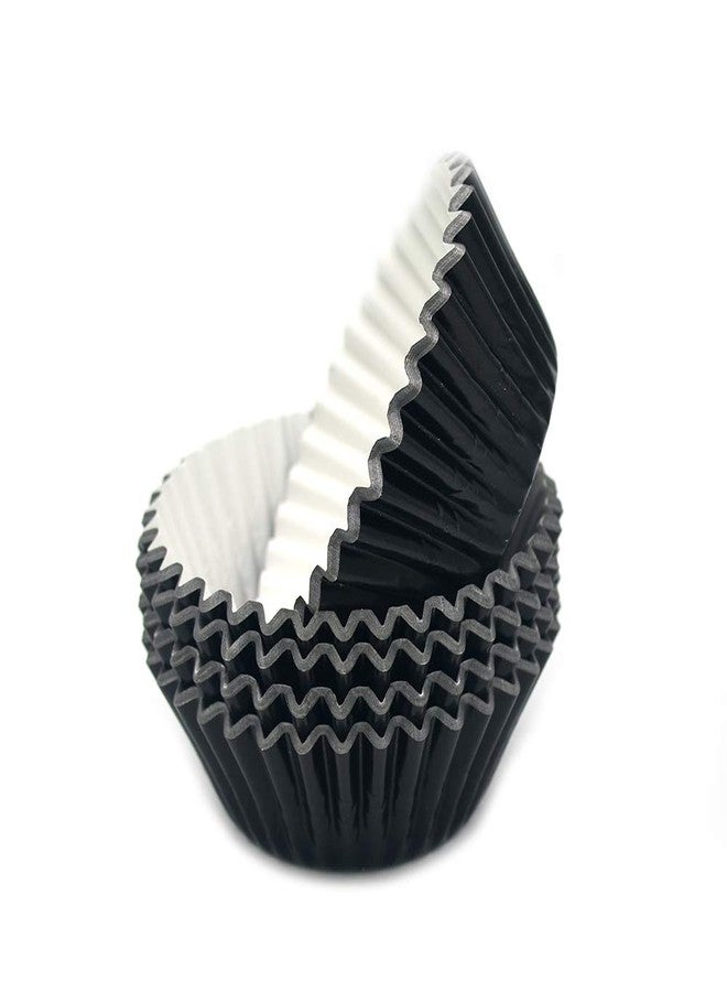 Mombake Standard Black Foil Cupcake Liners Muffin Baking Cups for Party and More, 100-Count - Image 3