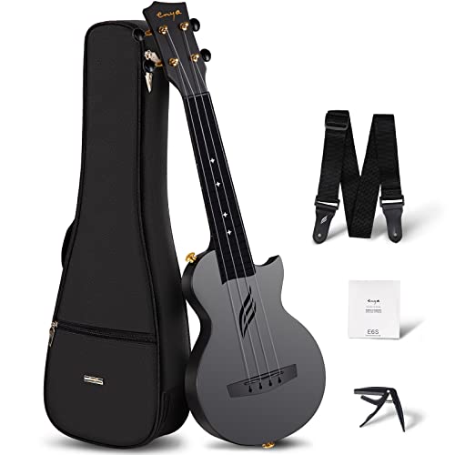 Enya Nova U Mini Soprano Ukulele 21” Carbon Fiber – Lightweight Waterproof Travel Ukulele for Beginners & Adult, Starter Kit Included (Case, Strap, Capo, Strings) - Image 1