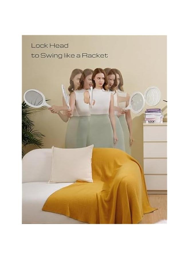 HOOKOR - Rotating Head Rechargeable Fly Swatter Electric Fly Swatter Racket Bug Zapper Racket Indoor Bug Zapper Indoor Fly Zapper Repellent Fruit Fly Trap Mosquito Zapper - Image 1