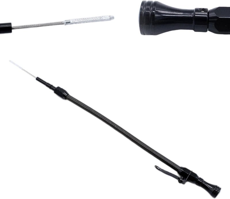 Abrasion Auto Aluminum Handle Flexible Stainless Steel Transmission Dipstick Filler Tube Kit for 5.7L VT VY Engine Oil Automatic Tube Engine Parts Auto Aluminum Handle Flexible Stainless - Image 3
