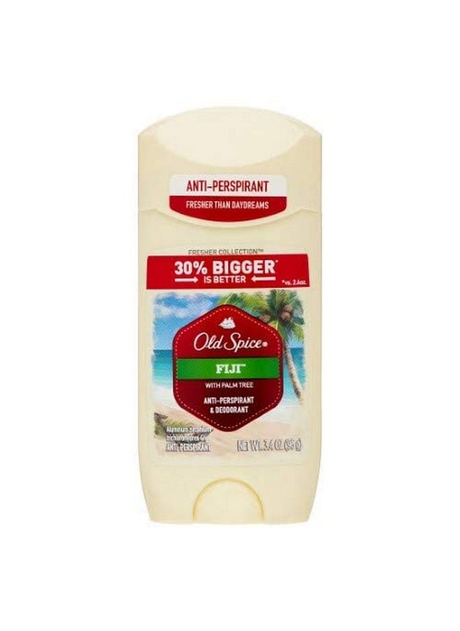 Old Spice - Fresher Fiji Scent Invisible Solid Antiperspirant And Deodorant For Men (Pack Of 2) - Image 1