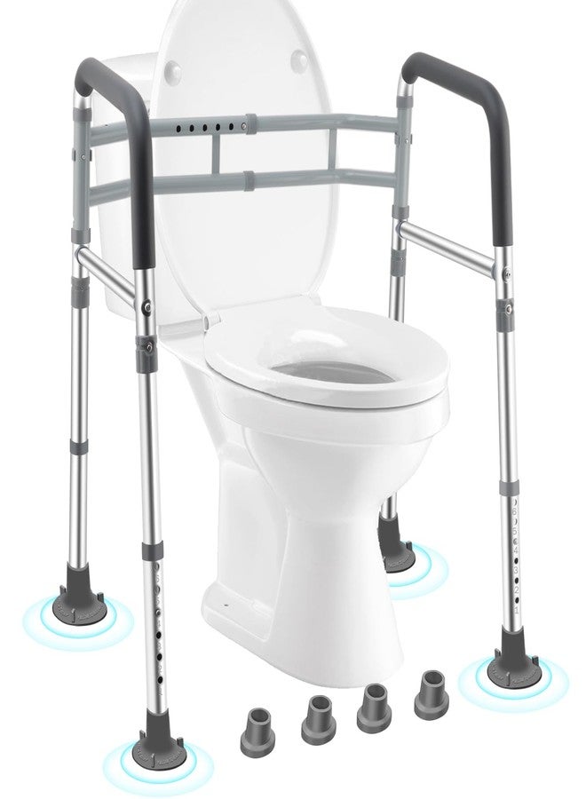 Brosive Toilet Safety Rails for Seniors, Adjustable & Foldable Toilet Frame for Elderly and Disabled, Handicap Toilet Handles Fits Any Toilet (350 lb) - Image 1