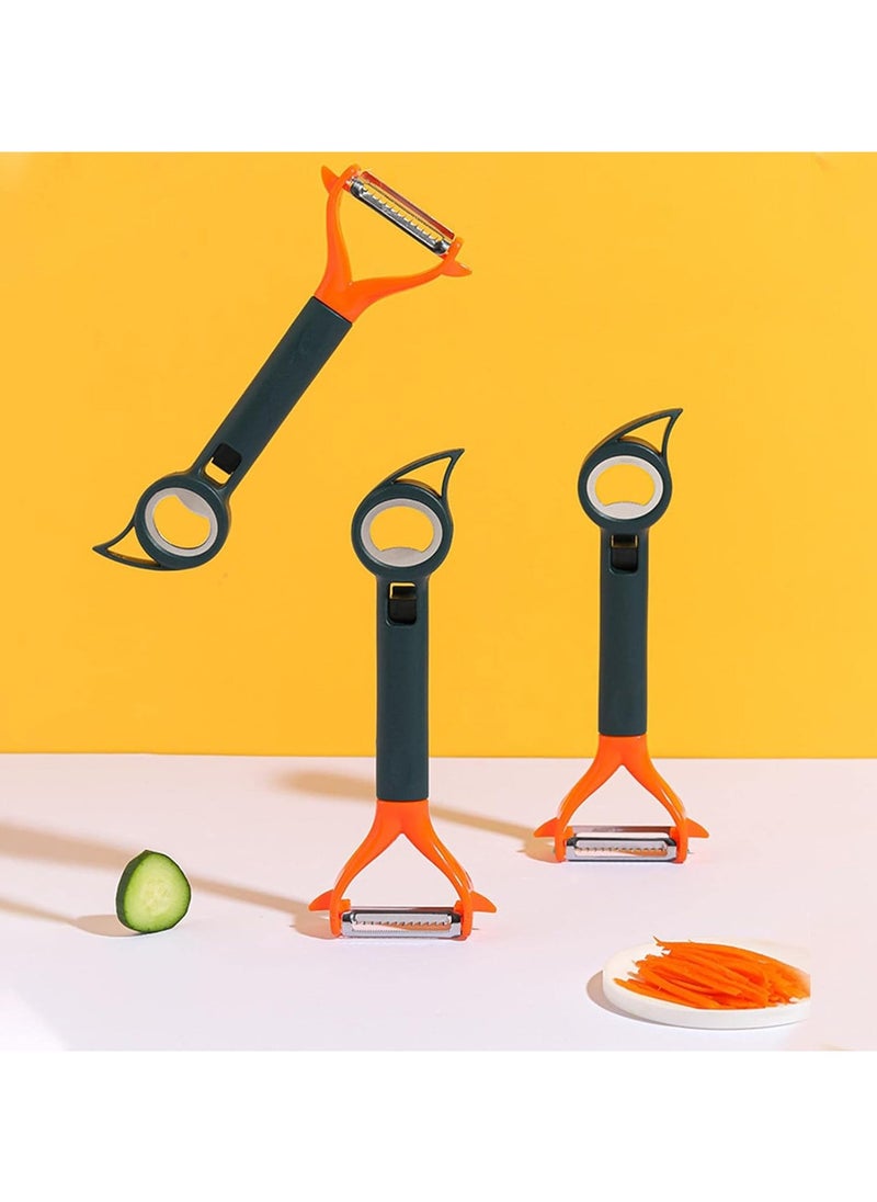 HM2A - Ultra Sharp Multifunctional Potato Peeler, for Fruit and Vegetables, for the Kitchen, Robust Bottle Opener with Ergonomic Handle - Image 1