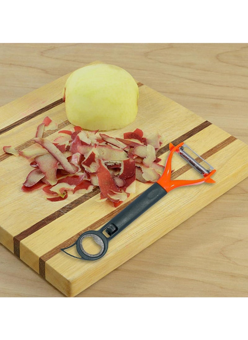 HM2A - Ultra Sharp Multifunctional Potato Peeler, for Fruit and Vegetables, for the Kitchen, Robust Bottle Opener with Ergonomic Handle - Image 1