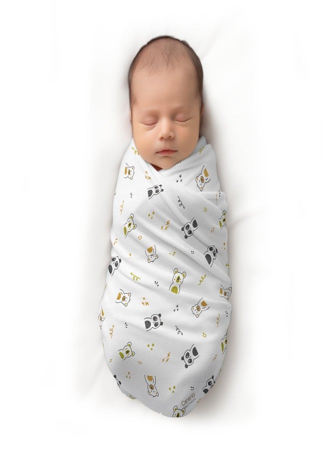 CARERIO Baby Wrapper Ultra-Soft, Breathable & Stretchy Baby Wrap for Newborns & Infants (Koala Cuddle (03)) - Image 1