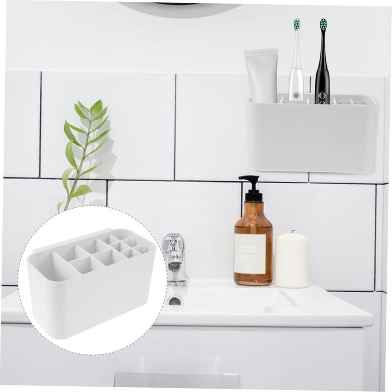 2 Pack Wall Mounted Electric Toothbrush Holder No Drilling Bathroom Organizer Space Saving Storage - Image 3