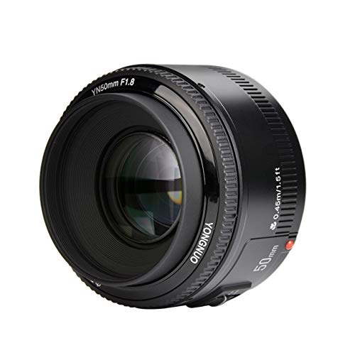 YONGNUO عدسة يونغنو EF YN 50mm F/1.8 1:1.8 القياسية لكاميرا كانون ريبيل الرقمية تعمل بشكل جيد مع معظم كاميرات كانون DSLR - Image 1