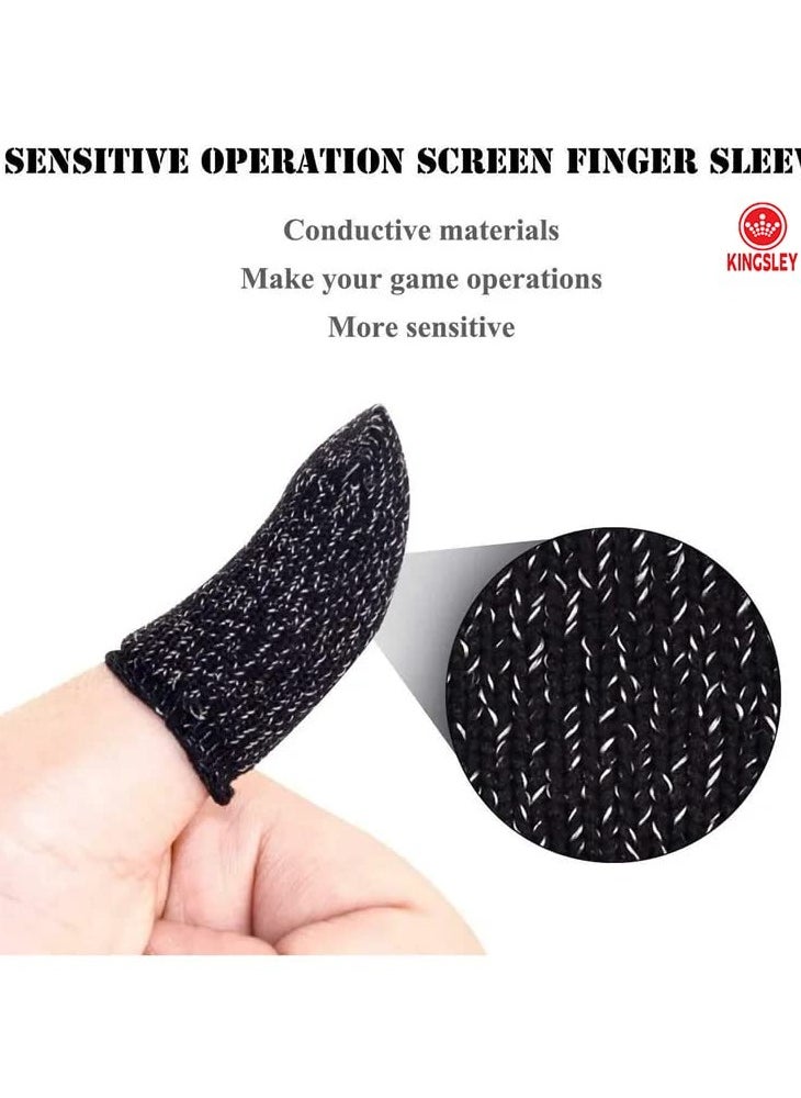 Kingsley Gaming Finger Sleeves for Sweat Proof Mobile & Console Gaming, Friction-less PUBG finger Sleeves Stabiliser & Protector for thumb sleeves gaming  - Image 3