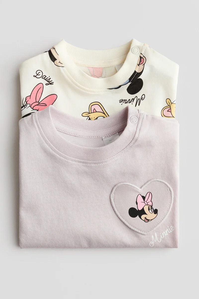 H&M 2-pack printed cotton T-shirts