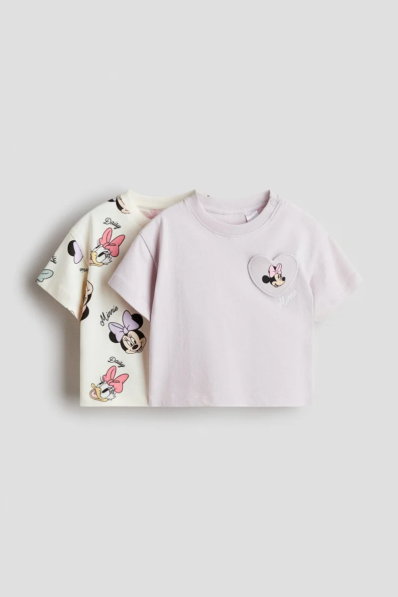 H&M 2-pack printed cotton T-shirts