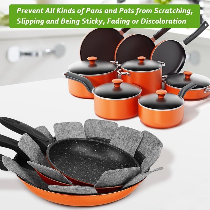 9PCS Pot & Pan Protectors Set - Non-Slip Cookware Dividers for Stacking - Image 5