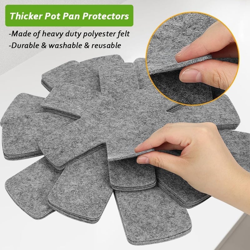 9PCS Pot & Pan Protectors Set - Non-Slip Cookware Dividers for Stacking - Image 4