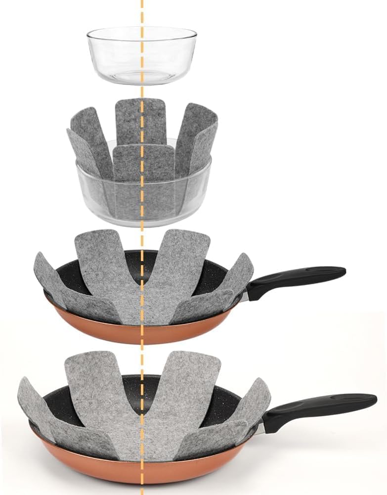 9PCS Pot & Pan Protectors Set - Non-Slip Cookware Dividers for Stacking - Image 2