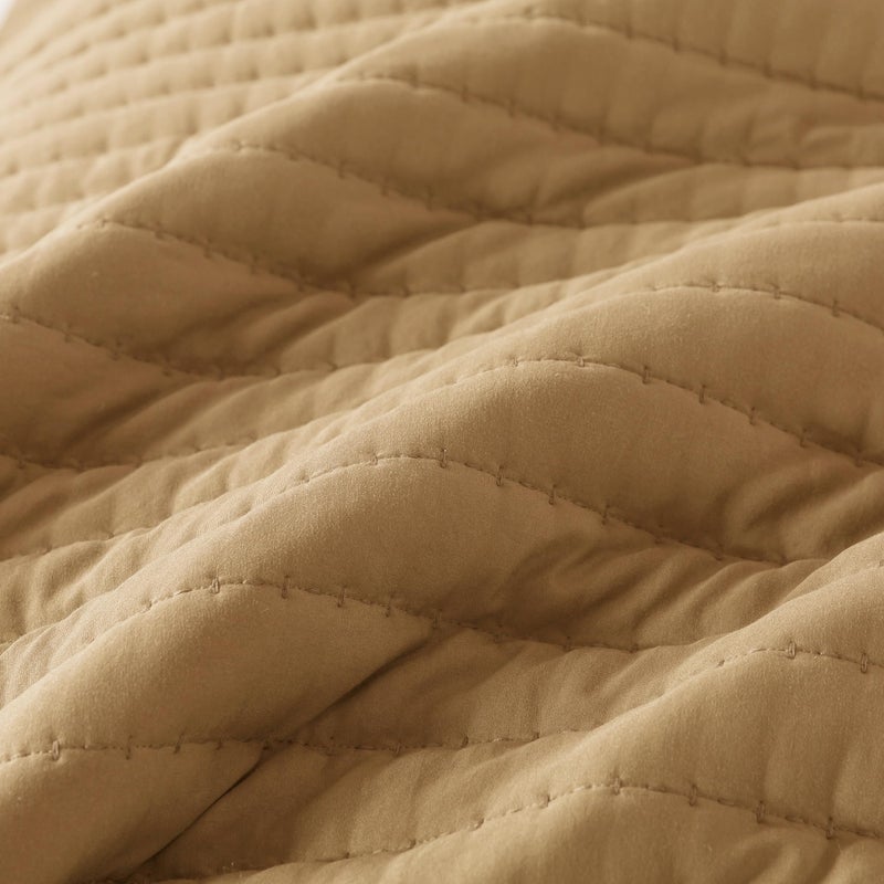 ROARINGWILD Pumpkin Yellow King Size Quilt Bedding Sets with Pillow Shams, Mustard Lightweight Soft Bedspread Coverlet, Quilted Blanket Thin Comforter Bed Cover for All Season, 3 Pieces, 104x90 inches - Image 5
