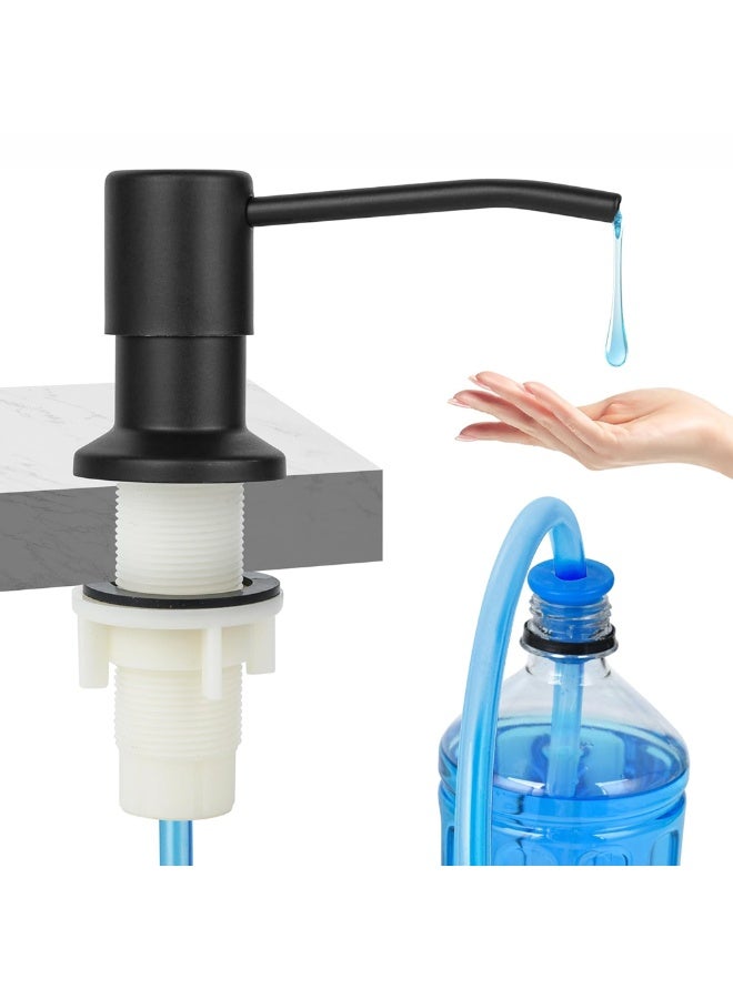 Soap Dispenser for Kitchen Sink, Countertop Stainless Steel Soap Dispenser Pump with 39" Extension Tube Kit - Image 1