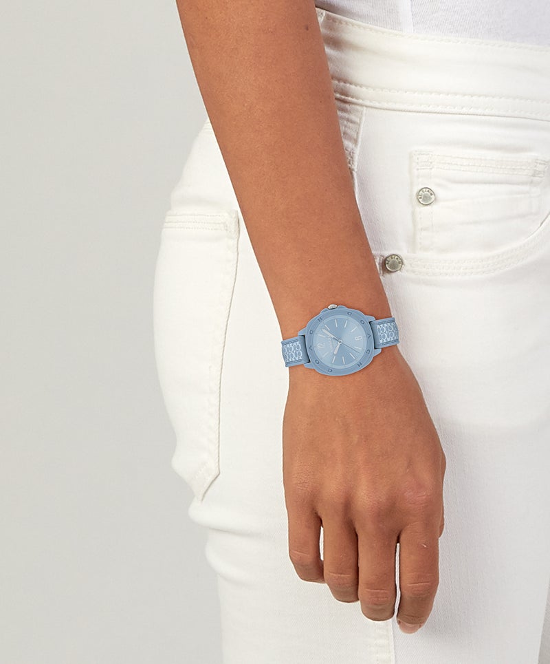 COACH ساعة نسائية زرقاء بتصميم تونيو من مادة TR90 - Image 4