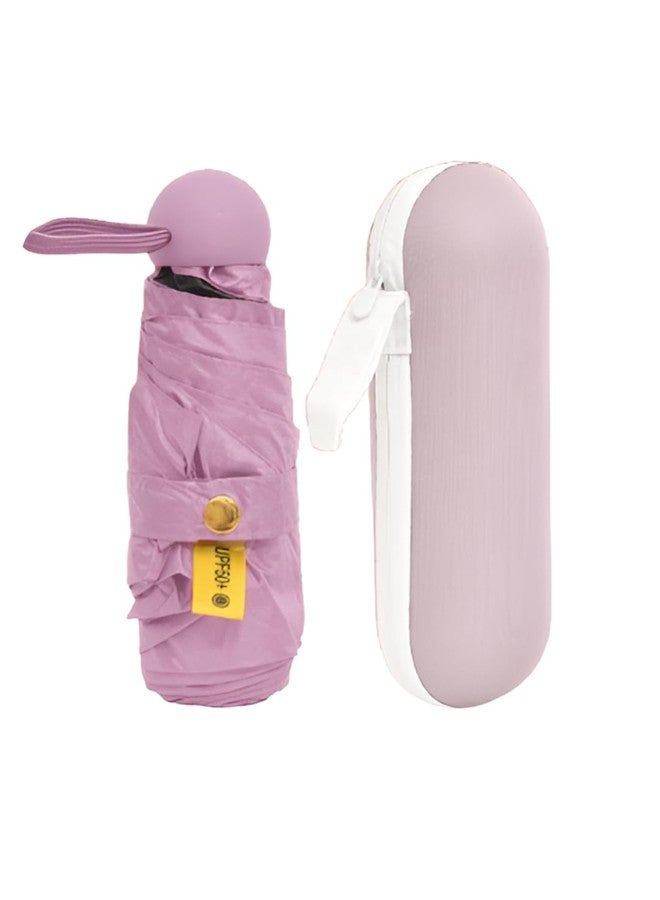 FABINALIV Pink Solid Waterproof 3 Fold Compact Umbrella with Case (FLUB-1021-Pink) - Image 1