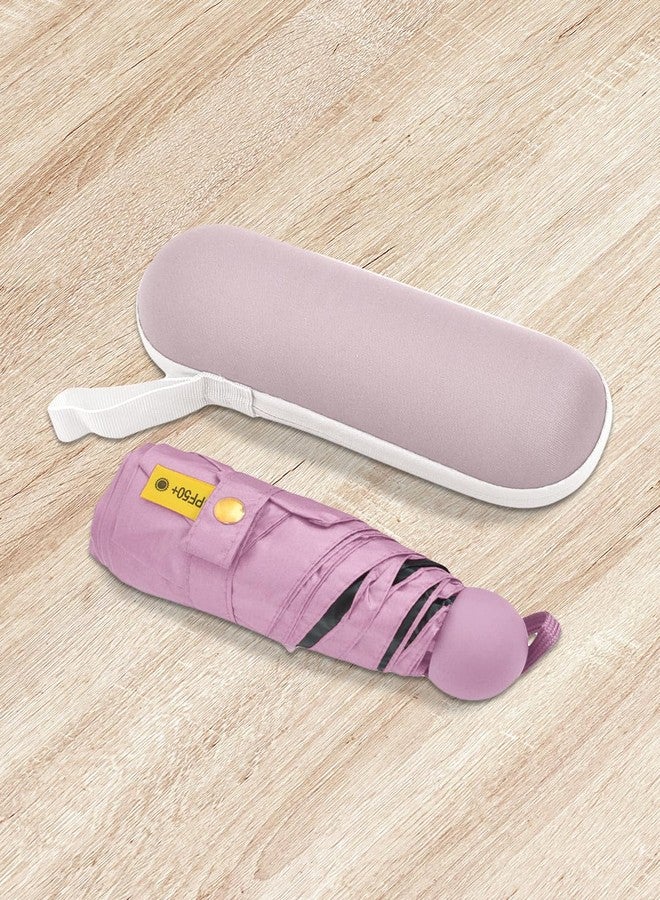 FABINALIV Pink Solid Waterproof 3 Fold Compact Umbrella with Case (FLUB-1021-Pink) - Image 3
