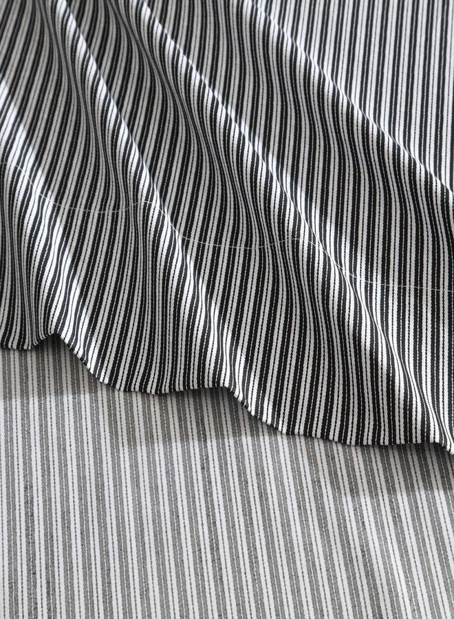 Kenneth Cole - Queen Sheet Set, Super Soft Wrinkle-Resistant Bedding with Bonus Pillowcases, Striped Home Decor, Oeko-Tex Certified (Twill Stripe Texture Black, Queen) - Image 4