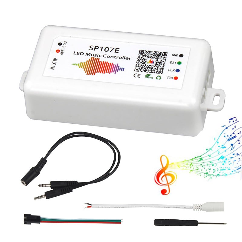 VIPMOON SP107E Music Bluetooth Led Controller for WS2812B WS2811 WS2813 WS2815 SK6812 Addressable Led Lights - Image 1