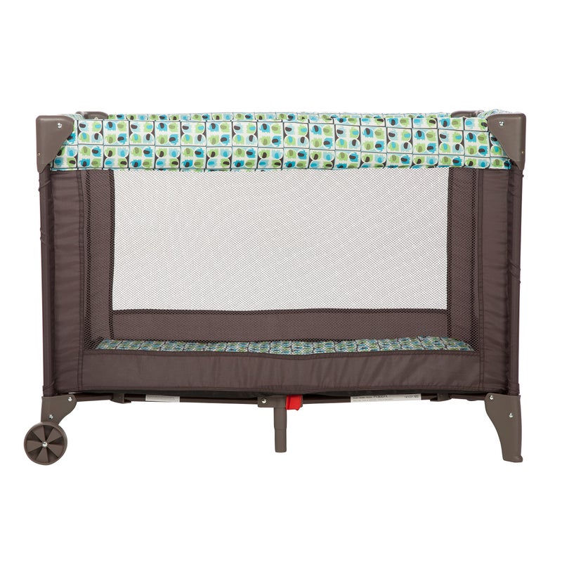 COSCO Cosco Funsport Compact Portable Playard Lightweight Easy Set up Foldable Baby Playpen with Carry Bag Elephant Squares 