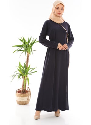 Medipek Prayer Dress Side Tie Navy Blue  - Image 1