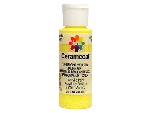 Delta Creative Ceramcoat Acrylic Paint in Assorted Colors (2 oz), 2064, Sunbright Yellow - Image 4