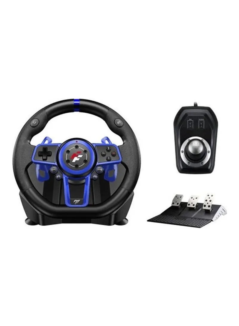 فلاشفاير مجموعة عجلة السباق FlashFire Suzuka Wheel F111 مع دواسات القابض ومبدل الحركة H لجهاز PlayStation 5 (PS5) - Image 1
