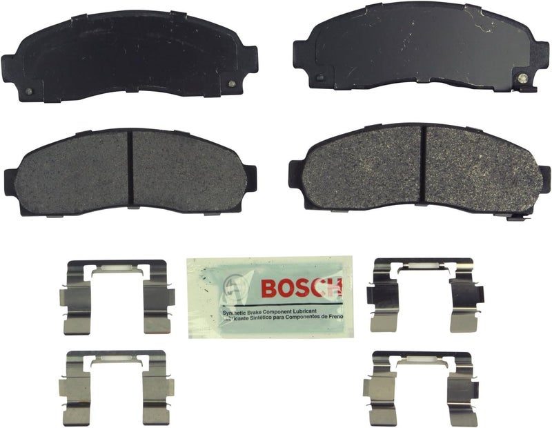 BOSCH BE913H Blue Semi-Metallic Disc Brake Pad Set With Hardware - Compatible With Select Chevrolet Equinox, Pontiac Torrent, Saturn Vue - FRONT - Image 1