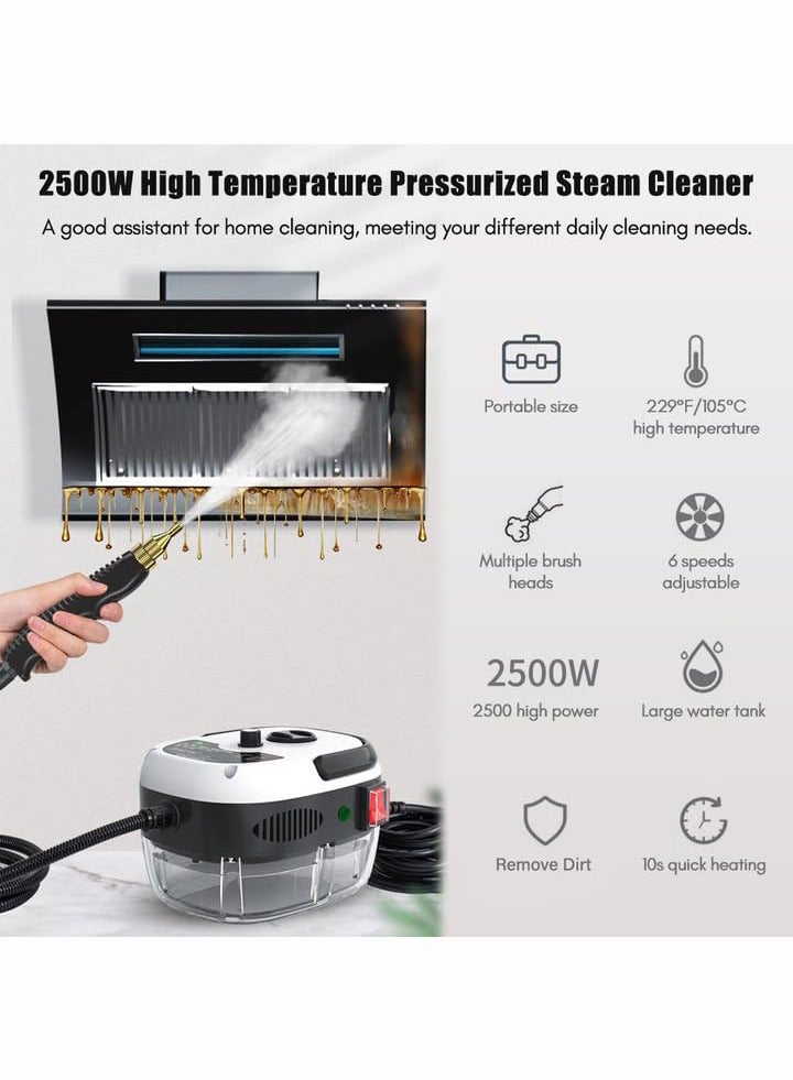 موندا منظف ​​بخاري، منظف بخاري محمول بقوة 2500 واط - Image 2