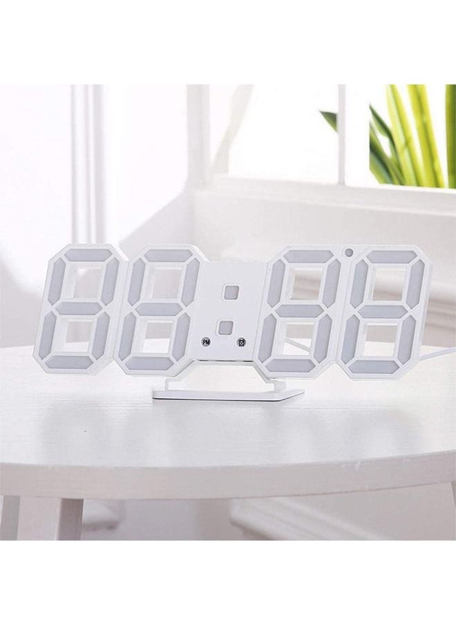 PADOM - Padom 3D LED Digital Clock Glowing Night Mode Brightness Adjustable Electronic Table Clock 24 Or 12 Hour Display Alarm Clock Wall Hanging - Image 1