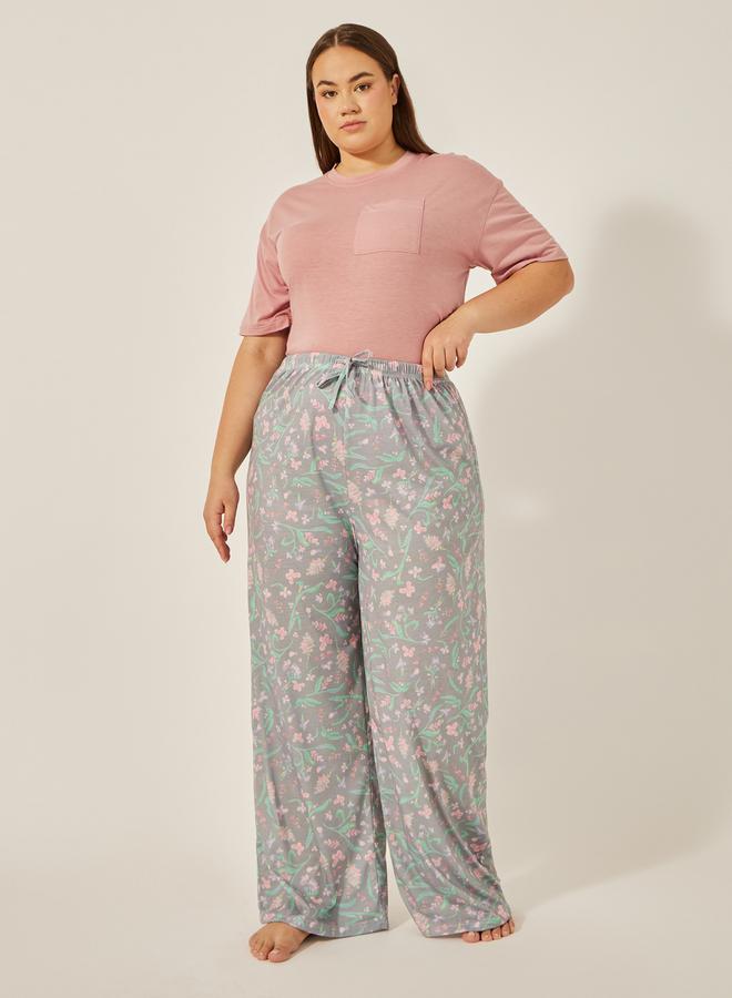Styli DROP SHOULDER POCKET TEE and FLORAL PRINT PJ SET  - Image 4