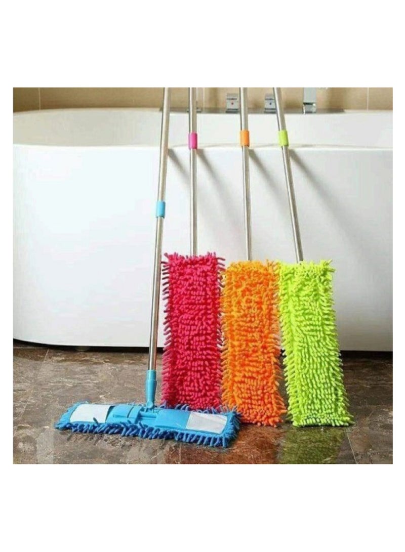 floor mop with stainless steel hand washable to make surfaces and floors drier and cleaner - Multicolor