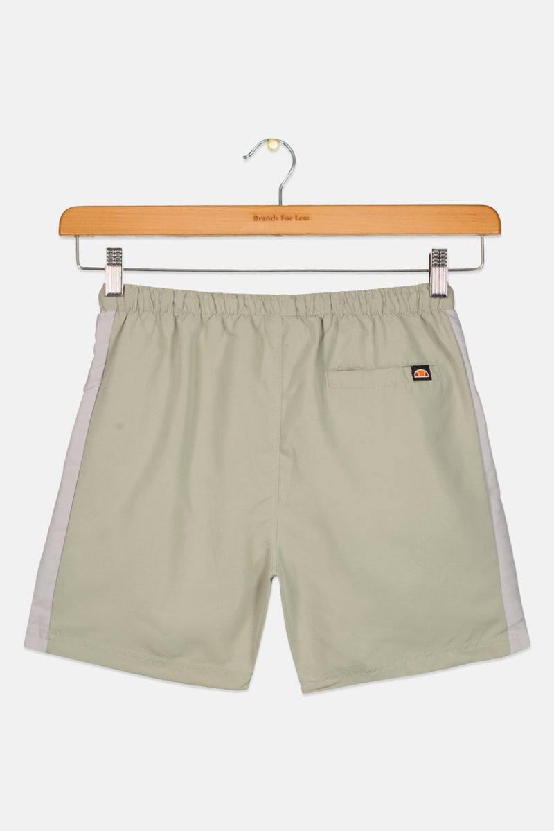 Ellesse Kids Boy Brand Logo Board Shorts, Sage Green - Image 2