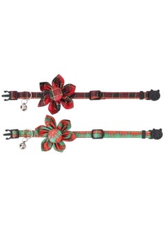 A.M Cat Collar Breakaway With Cute Sunflower Accessories and Bell For Kitty Adjustable Safety Plaid  - Image 4