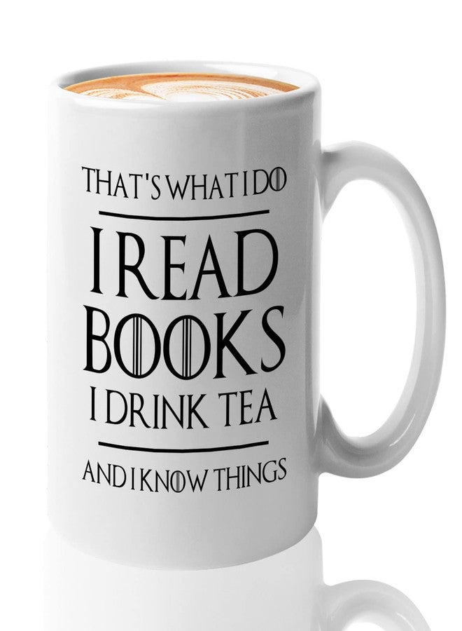 Bubble Hugs 11oz White Ceramic Coffee Mug - A Day Without Reading - Reading Reader Sunshine Book Addict Book Lover Bookish Novelist Librarian Writer - Image 1