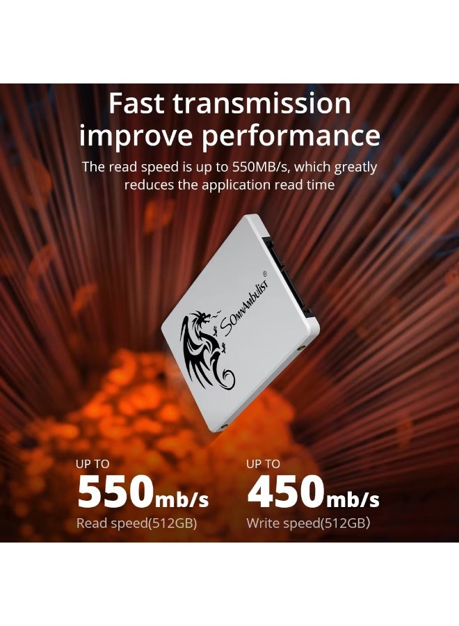Somnambulist SSD 2.5 512GB Internal Solid State Drive  for laptops and desktops SSD Sata3 interface - Image 5