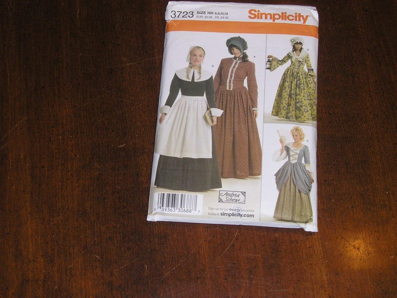 Simplicity 3723 Historical Pioneer Sewing Pattern for Women by Andrea Schewe, 6-12 - Image 3