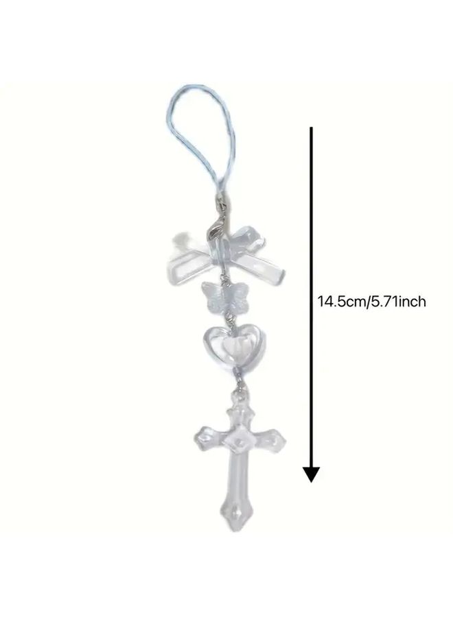 Tomato Star Fork Mobile Phone Chain Clear Sweet Card Album Bag Decorative Pendant Cute Charm Handcrafted Gift Accessory Fashion Enthusiasts Anime Playful Lanyard - Image 2