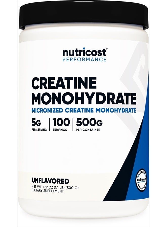 Nutricost Creatine Monohydrate, Unflavored , 1.1 lb (500 g)  - Image 1