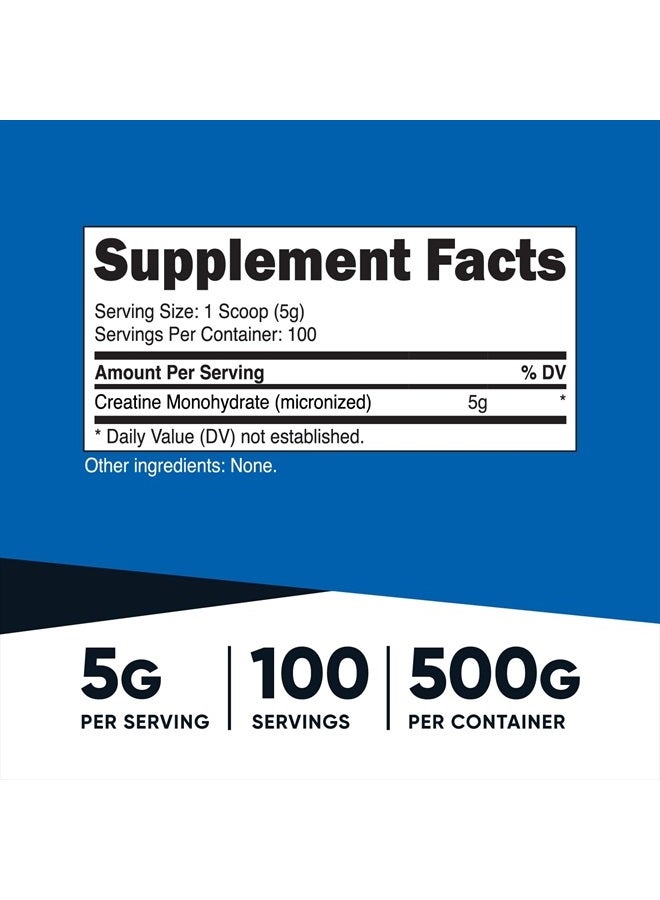 Nutricost Creatine Monohydrate, Unflavored , 1.1 lb (500 g)  - Image 3