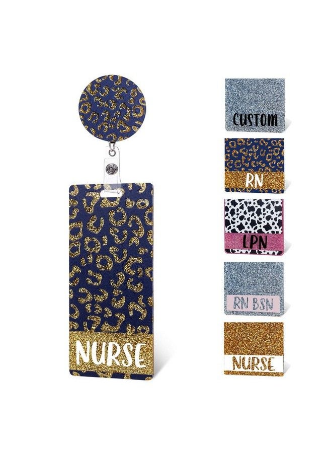 ABAMERICA - Nurse Badge Buddy Glitter Card Nurse Nursing Accessories Vertical Or Horizontal Heavy Duty Spill Proof & Tear Resistant Materials Matching Badge Reel Clip - Image 1