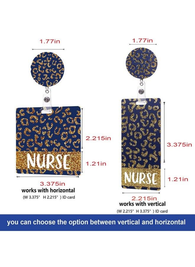ABAMERICA - Nurse Badge Buddy Glitter Card Nurse Nursing Accessories Vertical Or Horizontal Heavy Duty Spill Proof & Tear Resistant Materials Matching Badge Reel Clip - Image 1